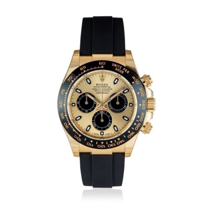 ROLEX DAYTONA FIBER BELT PREMIUM WRIST WATCH (With Og Box)