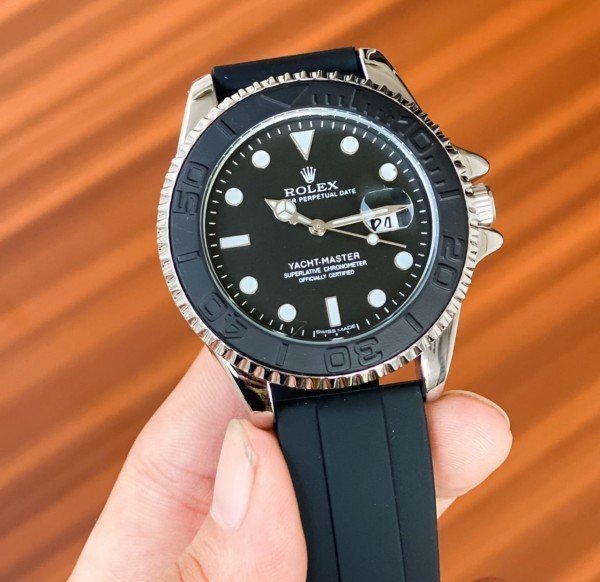 ROLEX OYSTER PERPETUAL YACH MASTER (SILVER/BLACK) WATCH (With Og Box) - Image 3