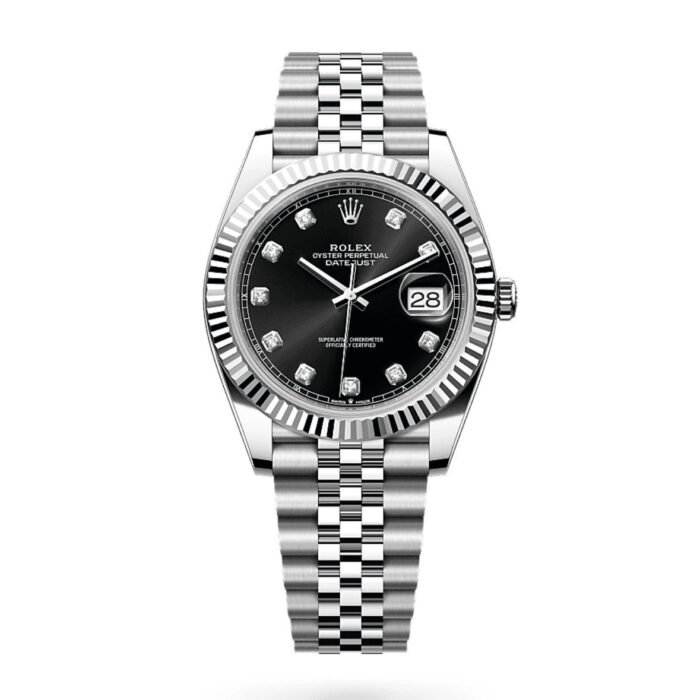 ROLEX DATE JUST PREMIUM DIMOND PREMIUM STAINLESS STEEL WATCH (With Og Box)
