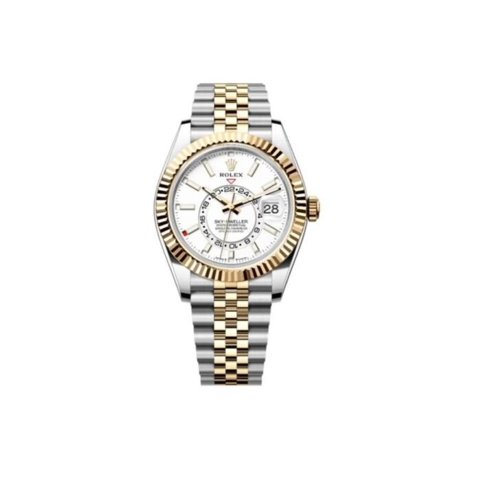 ROLEX SKY-DWELLER 42MM OYSTERSTEEL (SILVER/GOLD/WHITE) WATCH (With Og Box)