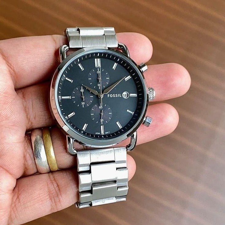 FOSSIL COMMUTER STAINLESS STEEL PREMIUM WATCH SILVER - Image 4