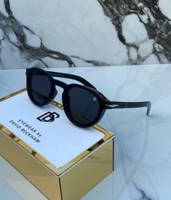 Branded Db Round Full Black Sunglasses (With Original Kit)
