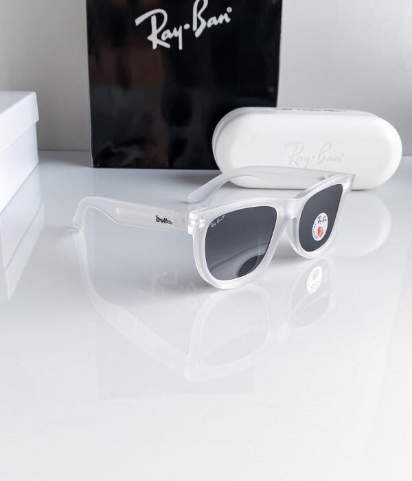 Branded Rb White Black Sunglasses Bt (With Original Kit)