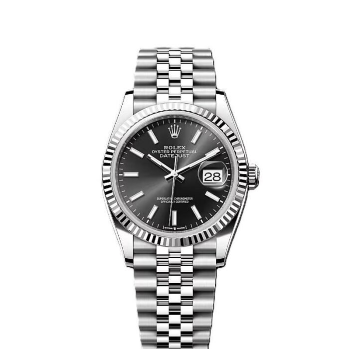 Rolex Date just 36 black dial (With Og Box)