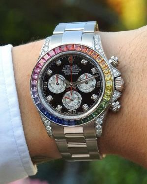 Rolex Rainbow Daytona Silver (With Og Box)
